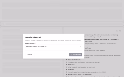 Introducing New Features: Live Call Transcript + Real Time Call Intercept