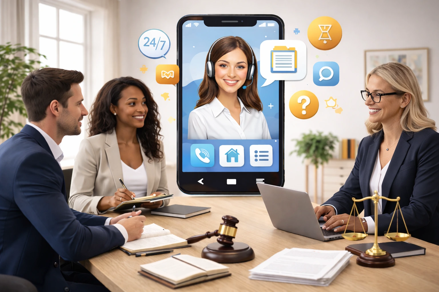 Business law firm ai answering services